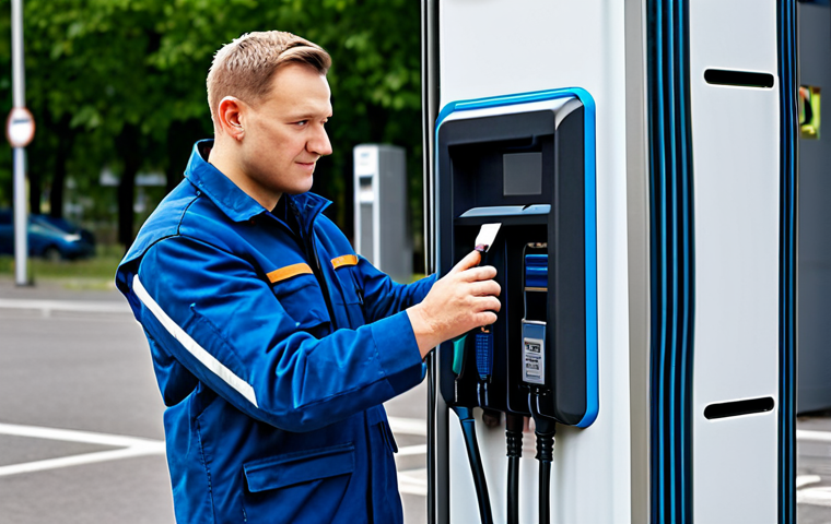 전기기사와 전기 설비 품질 관리 - Smart Home Installation**

"An electrician installing smart home devices (e.g., smart thermostat, li...