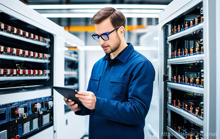 전기분야 연봉 데이터 분석 - A confident young female electrical engineer in her late 20s, wearing smart business casual attire, ...